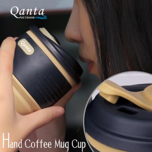 硅胶折叠便携咖啡水杯